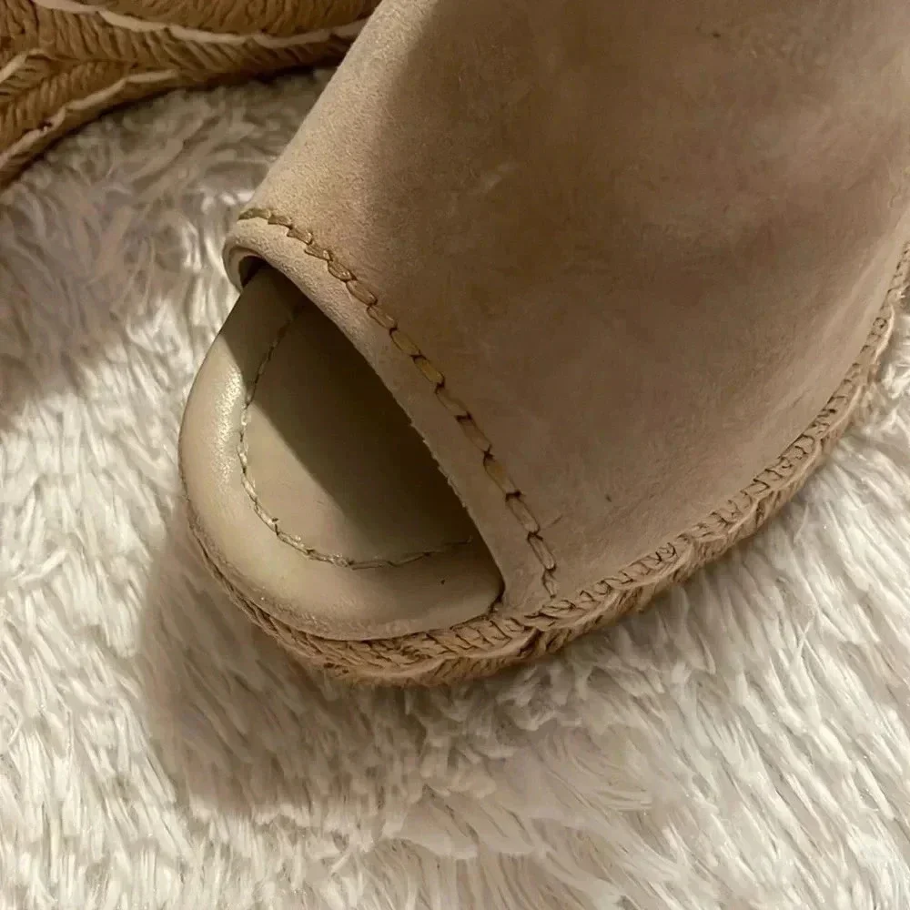 Prada suede espadrille’s neutral sandals shoes